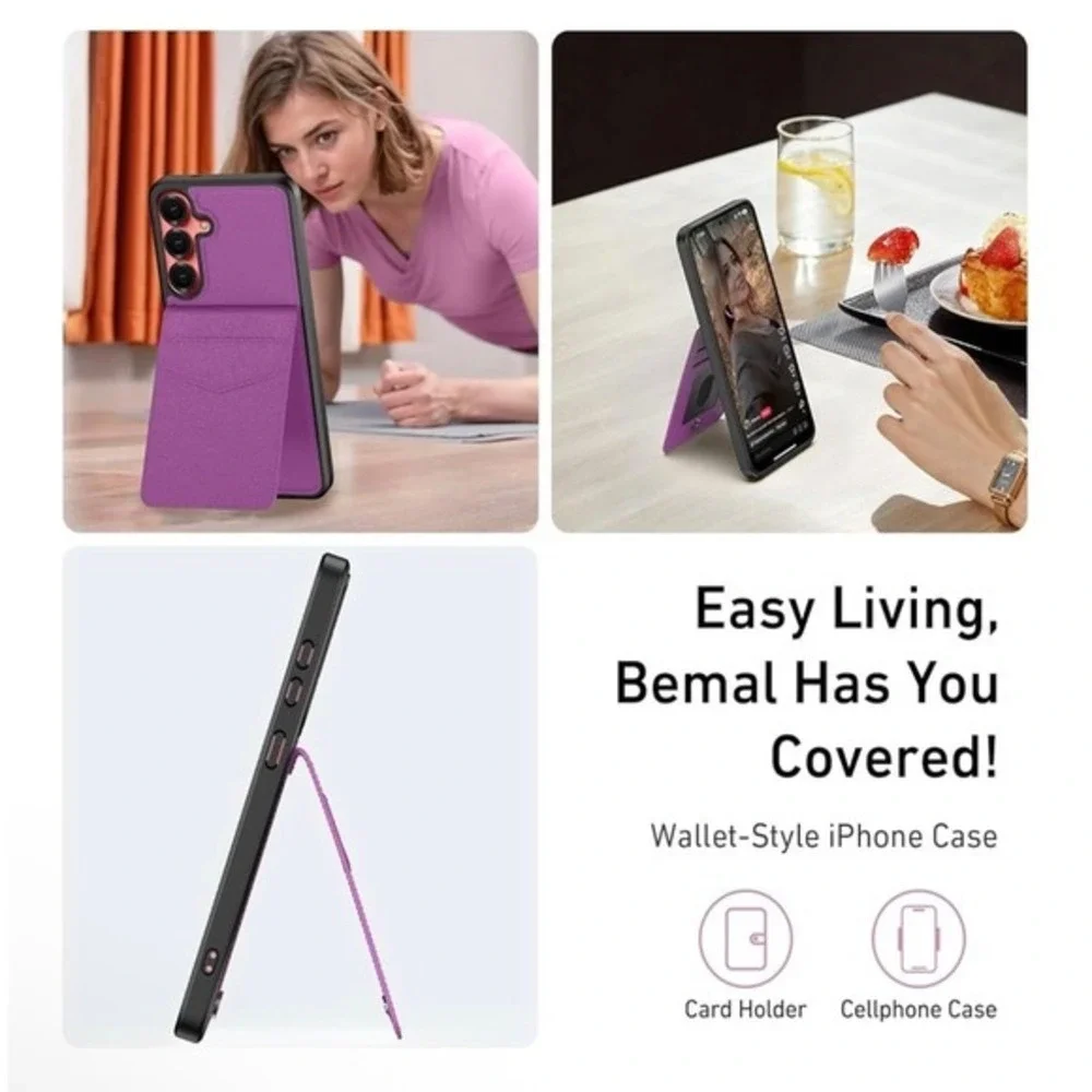 Samsung Galaxy S24 Ultra Wallet Case,‎ Built-in Card Holder,PU Leather Kickstand